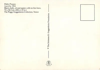 Lacerba — obra de Pablo Picasso — edição The Solomon R. Guggenheim Foundation — Verso