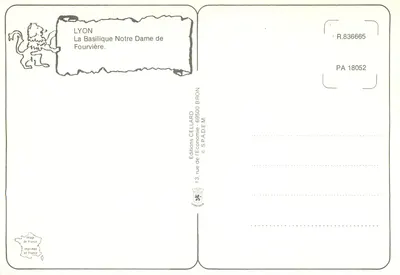 Lyon — La Basílica de Nuestra Señora de Fourvière — Ediciones CELLARD — Reverso