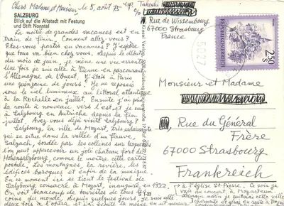 Salzburg — widok starego miasta i twierdzy — Kessel Verlag, nr 1-23 — Rewers