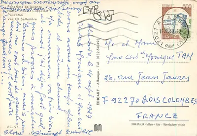 Alassio — Riviera Ligure — wydawca Edicart, n° AL. 97 — Rewers