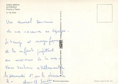 La Escala — Piscina y Paseo — Pelanxo-Campana Puig-Ferrán — Verso