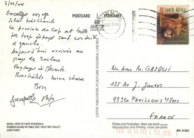 Península do Cabo — África do Sul — Clifton Publications — Verso