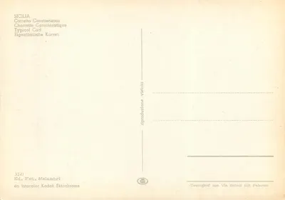 Sycylia — Typowy karuzel — Wyd. Fot. Malambri n°3321 — Rewers