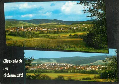 Brensbach no Odenwald — vista panorâmica — editor Wolfgang Perschke, n° 06541/9278