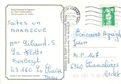 Saint-Laurent-d'Aigouze — Carbonnière-toren — Edities van de Zon — Achterkant