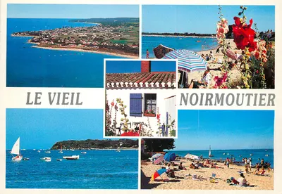 Le Vieil - Noirmoutier — visão panorâmica e praia — Artaud Frères, editores