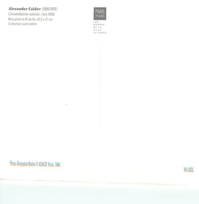 Constelação colorida — cerca de 1943 — PARIS musées, MA 0232 — Verso