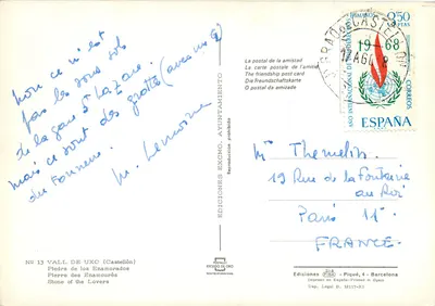 Vall de Uxo — Grutas dos Amantes — Edições Escudo de Oro — Verso