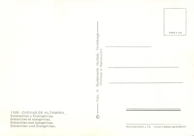 Cuevas de Altamira — Sproeien en stalagmieten — Garcia Garrabella y Cía. — Achterkant