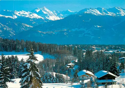 Crans-Montana — vista panorâmica invernal — Edição PERROCHET S.A.