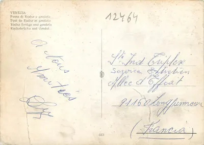 Ponte di Rialto — Venezia — editore sconosciuto, n° 661 — Verso