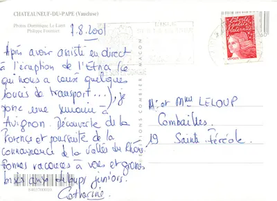 Châteauneuf-du-Pape — Côte du Rhône — Edições Combier — Verso