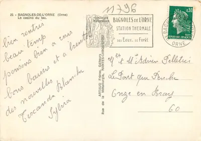 Bagnole-de-l'Orne — O cassino do lago — Cores Naturais, Nantes-Carquefou — Verso