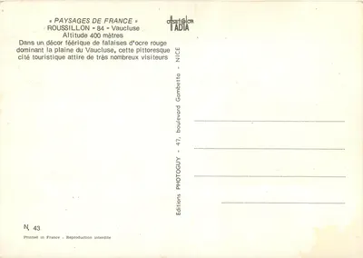 Roussillon — Landscapes of France — ADIA Editions — Back