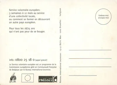 Serviço Voluntário Europeu — escolha de compromisso — kaligram — Verso