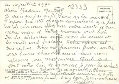 Aurillac (Cantal) — Stare, malownicze domy nad brzegami Jordane — Société des Cartes Postales - ALBUX — Rewers