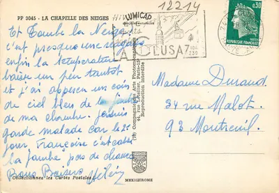 A capela das Neves — montanha nevada — editor IRIS — Verso