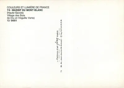 Villaggio dei Bois — Alta Savoia — Edizioni d'arte Von Arcuell — Verso
