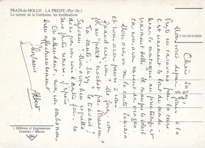 Prats-de-Mollo - La Preste — vista do rio e das fortificações — Éditions et Impressions Combier / Mâcon — Verso