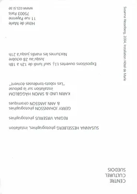 Homem em uma árvore — instalação artística — Susana Hesselberg, 2004 — Verso