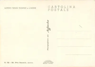 Cour de uma casa de pedra — Ascona — Iris — Verso