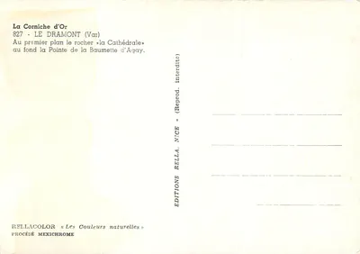 A Corniche d'Or — Ponta da Baumette d'Agay — Éditions Rella — Verso
