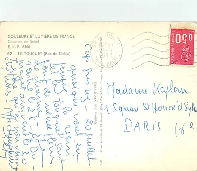 Tramonto — Le Touquet (Pas de Calais) — Edizioni d'arte S.P.A.D.E.M. n° 6566 — Verso