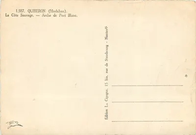 Quiberon (Morbihan) — La Côte Sauvage — Arco di Port Blanc — Edizione La Cigogne, Nantes — Verso