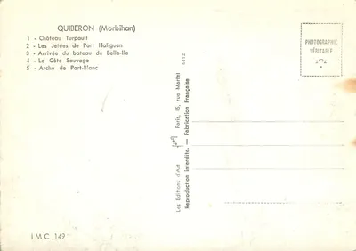 Quiberon — Widok panoramiczny — Wydawnictwo Sztuki Martel — Rewers