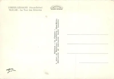LUXEUIL-LES-BAINS — Torre dos Municípios — Edições La Cigogne — Verso