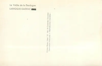 Larroque-Gageac — Dolina Dordogne — Wydawnictwo 'Geb' — Rewers