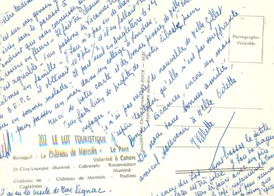 O Turismo no Lot — 202 — Sociedade das Cartas Postais A. FOUX — Verso