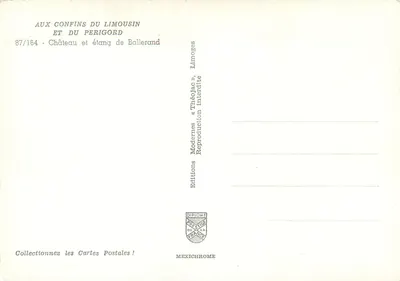 Zamek i jezioro Ballerand — Na granicy Limousin i Périgord — Wydawnictwo IRIS — Rewers