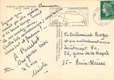 Roche-Béranger — ski station — Éditions La Cigogne — Back
