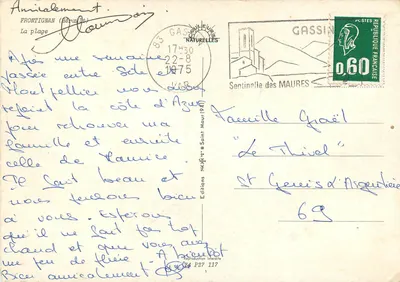 Praia de Gassin — Sentinela dos Maures — Edições Stoff — n° P27 117 — Verso