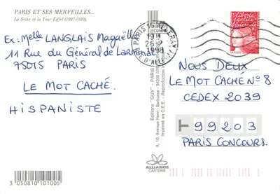 Paris — A Sena e a Torre Eiffel (1887-1889) — Éditions Henri Guy — Verso