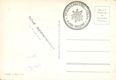 Lindau i.B. z Bregenz i austriackimi Alpami — Foto Risch-Lau L 5784 — Rewers