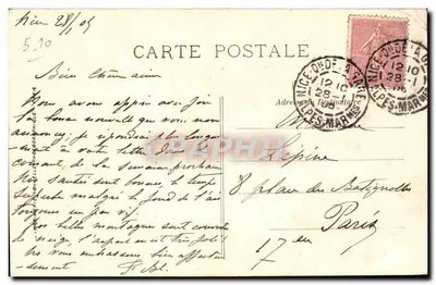 Corniche de l'Esterel — Roche coupée — Wzrok na Cannes — LL. — Rewers