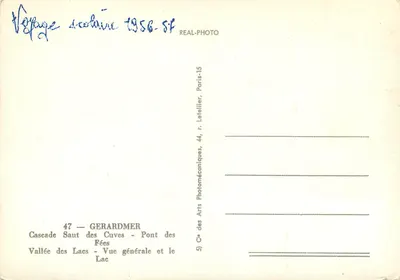 Gérardmer Perle des Vosges — widok panoramiczny — REAL-PHOTO, Paris — Rewers