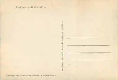 Eze — Ruiny i krajobraz — Wydawnictwo IBIS, Nice — Rewers