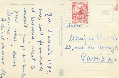 Zagreb — Igreja de São Marcos — editor Shimo, D. F. Kove — Verso