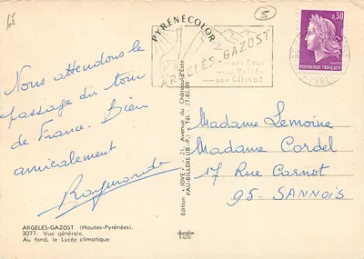 Argeles-Gazost — Visão geral — Edição JOVE PYRÉNÉCOLOR — Verso