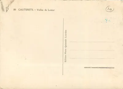 Cauterets - Dolina Lutour — Wydawnictwo Foto Quinault-Lourdes, nr 180 — Rewers