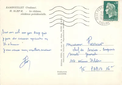 Castelo de Rambouillet — estátua de Diana caçadora — Editor Estel — Verso