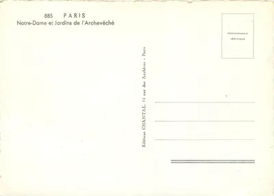 Notre-Dame w Paryżu — Ogród Arcybiskupa — Wydawnictwo Chantal — Rewers