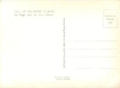 De Strand naar de witte muren — LE VAL-ANDRE (C.-du-N.) — Uitgaven Gaby — Achterkant