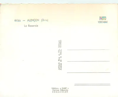 La Roseraie — Alençon (Orne) — Uitgave Gaby — Achterkant