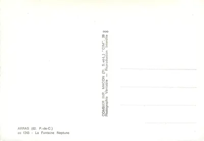 Arras — Fonte de Netuno — Combier Imp. Macon (71) — Verso