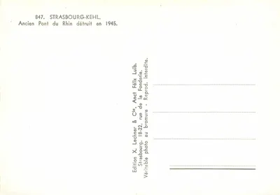 Stary Most na Rynie — Strasbourg-KeHL — Wydawnictwo X. Lechner & Cie — Rewers