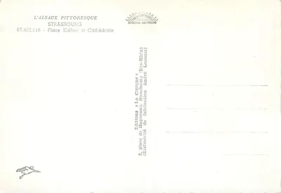 Place Kléber i Katedra — Strasbourg — Wydawnictwo La Cigogne — Rewers